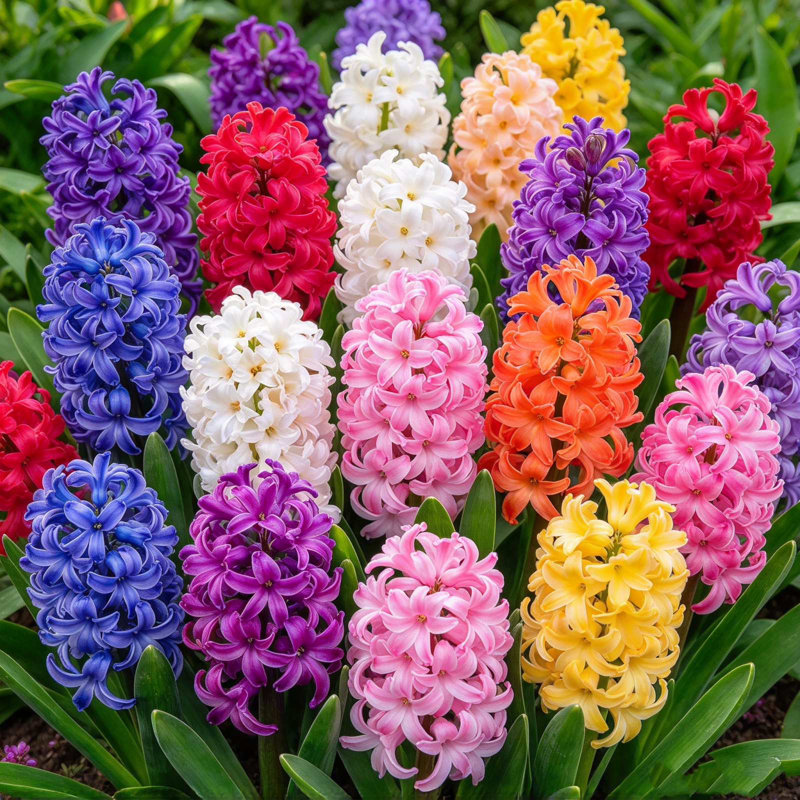 Two Square Notes on Peony Care and Planting (27) Hyacinth Bulbs, Fragrant Hardy Perennial Flower Bulbs, Multi-Color Blooms for Indoor & Outdoor Planting - Image 1